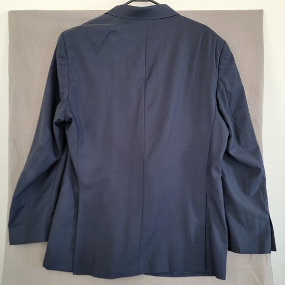 Saks Fifth Avenue Ermenegildo Zegna Navy Blue Blazer Suit Sz 44 100% Wool Italy - Picture 3 of 14